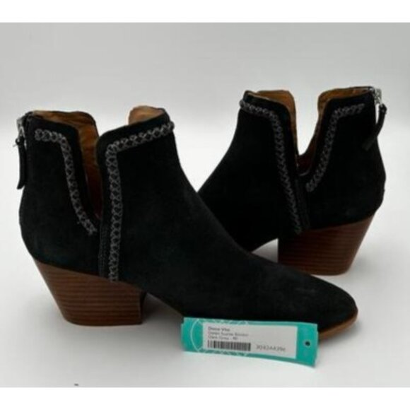 Dolce Vita Suede Booties Womens Sz 10 Dark Grey Western Ankle Boots Fall Winter - Picture 6 of 6